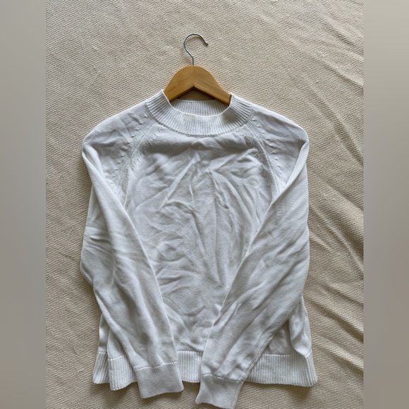 Quince Women's Organic Cotton Cream Turtleneck Sweater - Picture 2 of 6